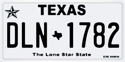 TX license plate DLN1782