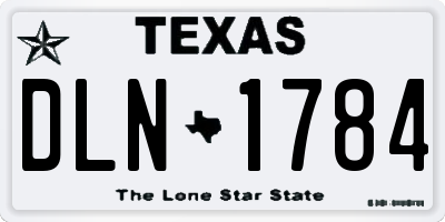 TX license plate DLN1784