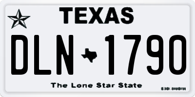 TX license plate DLN1790