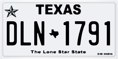 TX license plate DLN1791