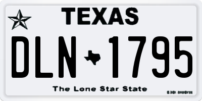 TX license plate DLN1795