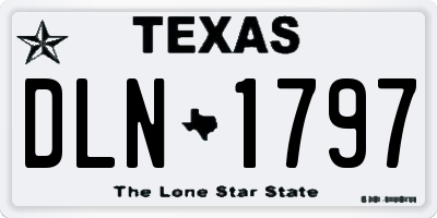 TX license plate DLN1797