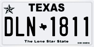 TX license plate DLN1811