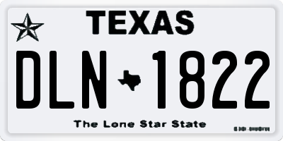 TX license plate DLN1822