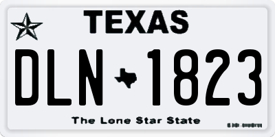 TX license plate DLN1823