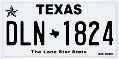 TX license plate DLN1824