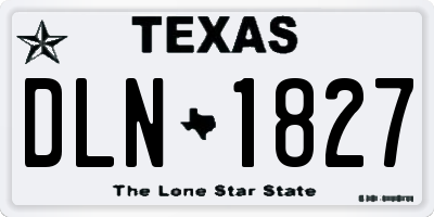 TX license plate DLN1827