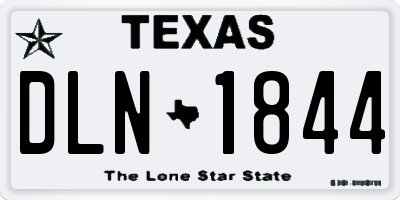 TX license plate DLN1844