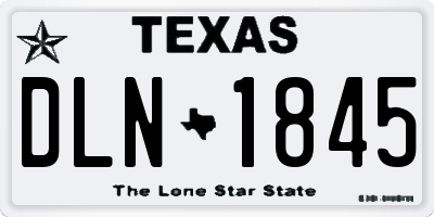 TX license plate DLN1845