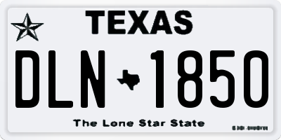 TX license plate DLN1850
