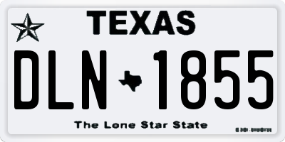 TX license plate DLN1855
