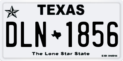TX license plate DLN1856