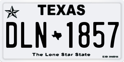 TX license plate DLN1857