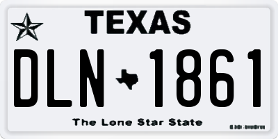 TX license plate DLN1861