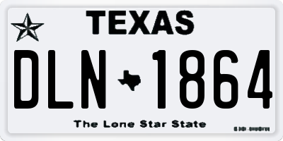 TX license plate DLN1864