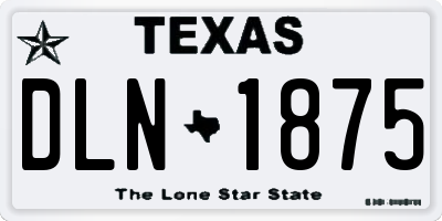 TX license plate DLN1875