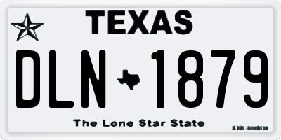 TX license plate DLN1879