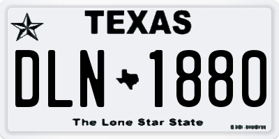 TX license plate DLN1880