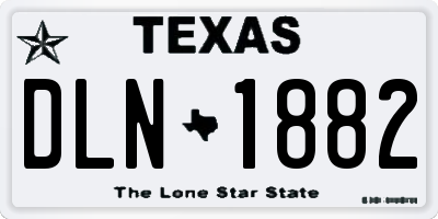 TX license plate DLN1882