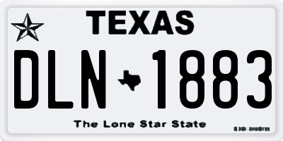 TX license plate DLN1883