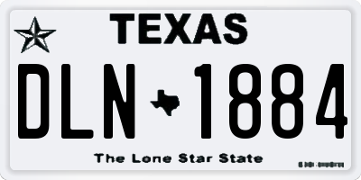 TX license plate DLN1884