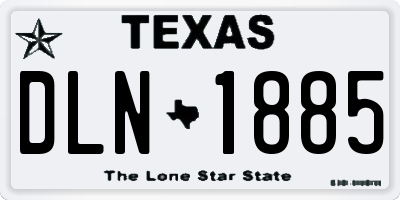 TX license plate DLN1885