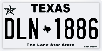 TX license plate DLN1886