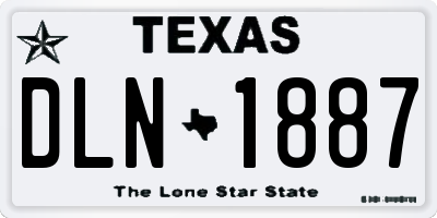 TX license plate DLN1887