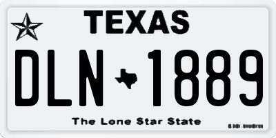 TX license plate DLN1889