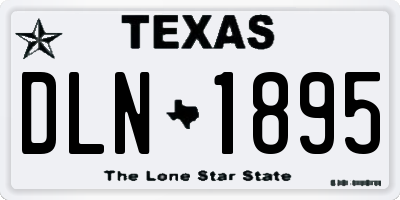 TX license plate DLN1895