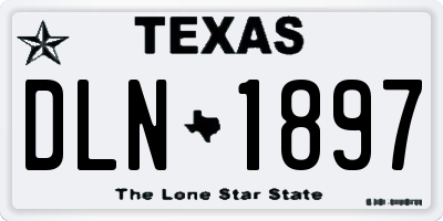 TX license plate DLN1897