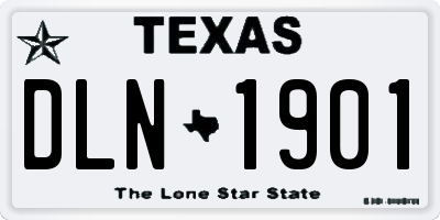 TX license plate DLN1901