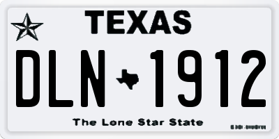 TX license plate DLN1912