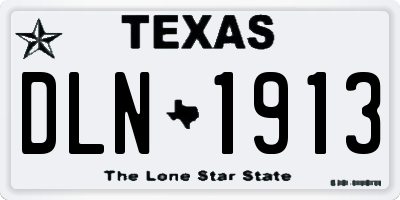 TX license plate DLN1913
