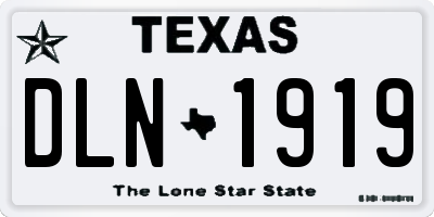 TX license plate DLN1919