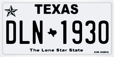 TX license plate DLN1930
