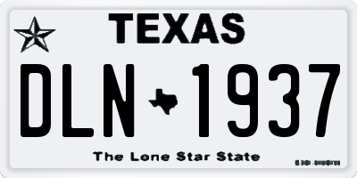 TX license plate DLN1937