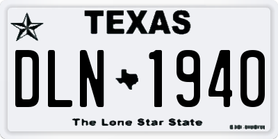 TX license plate DLN1940