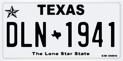 TX license plate DLN1941