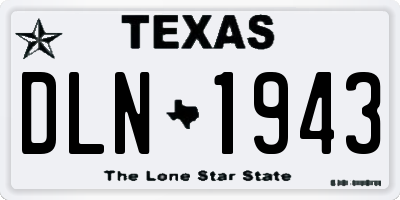 TX license plate DLN1943