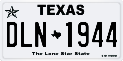 TX license plate DLN1944