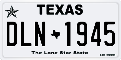 TX license plate DLN1945