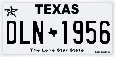 TX license plate DLN1956