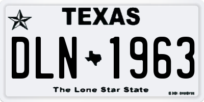 TX license plate DLN1963