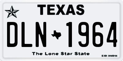 TX license plate DLN1964