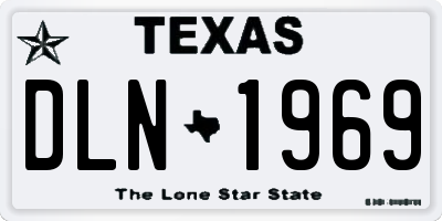 TX license plate DLN1969