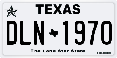 TX license plate DLN1970