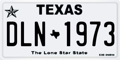 TX license plate DLN1973