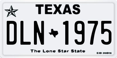 TX license plate DLN1975