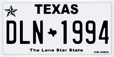 TX license plate DLN1994